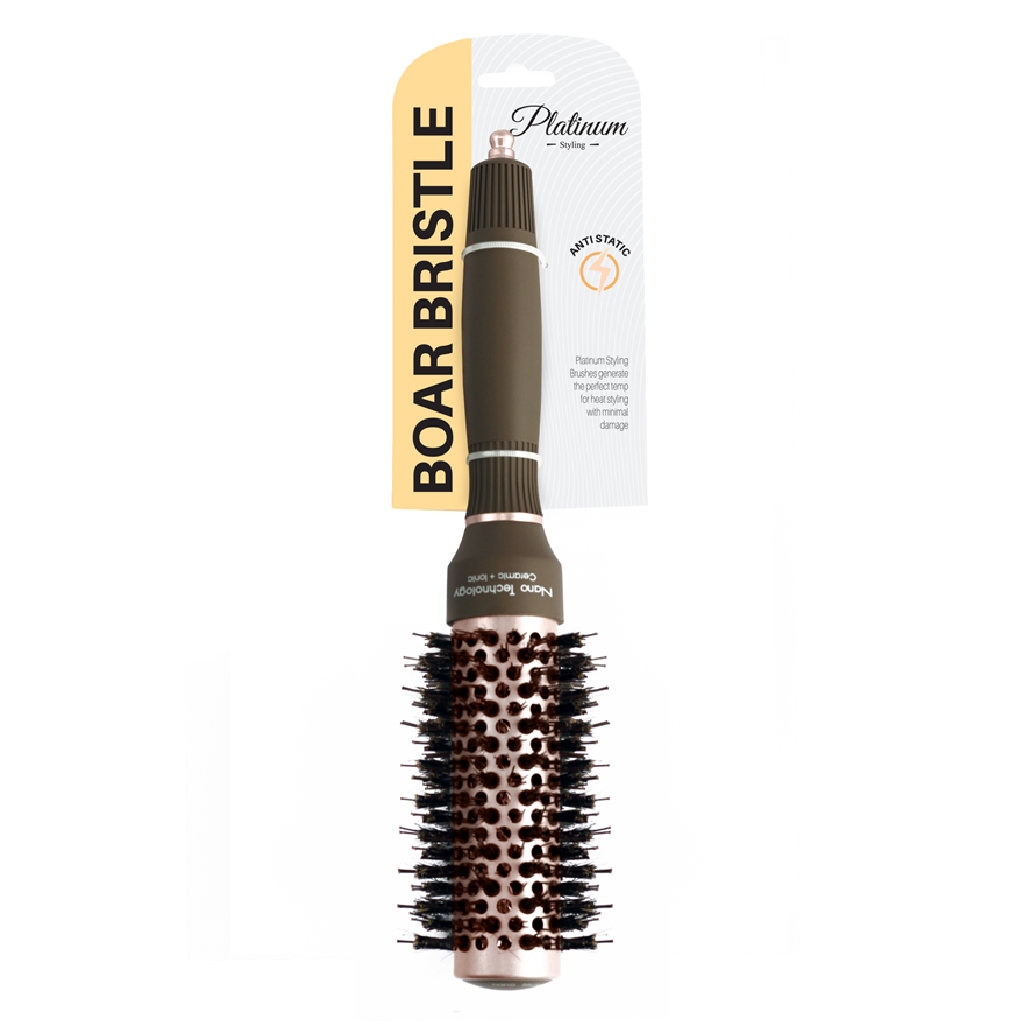 EZ Essentials Platinum Boar Round Brush - 32mm