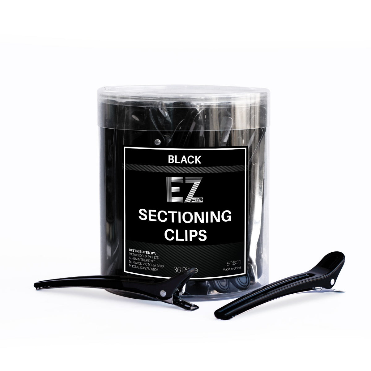 EZ Essentials Section Clips Black 36pk