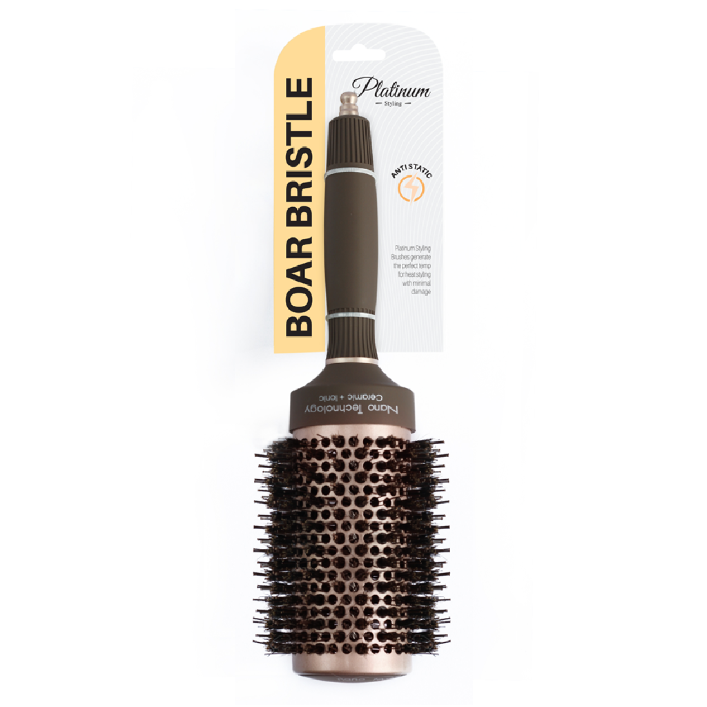EZ Essentials Platinum Boar Round Brush - 53mm