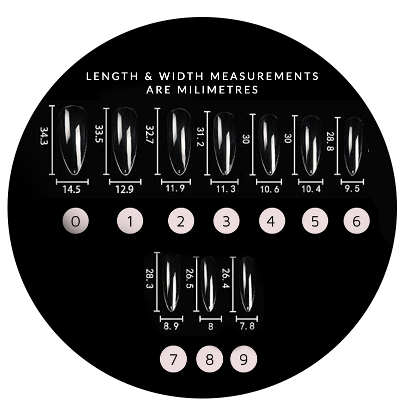 Mitty Full Cover Nail Tip - Almond