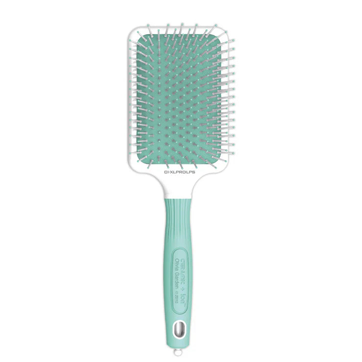 Olivia Garden Ceramic and Ion Pastels Paddle Brush Mint