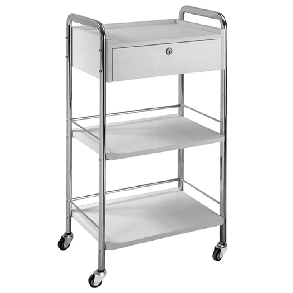 Beauty Trolley - 2 Shelves 1 Draw