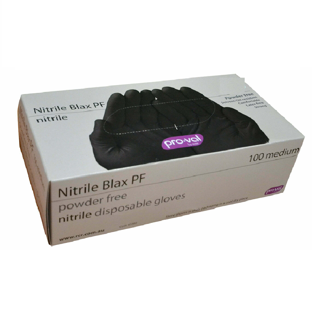 Nitrile Black Gloves - Powder Free