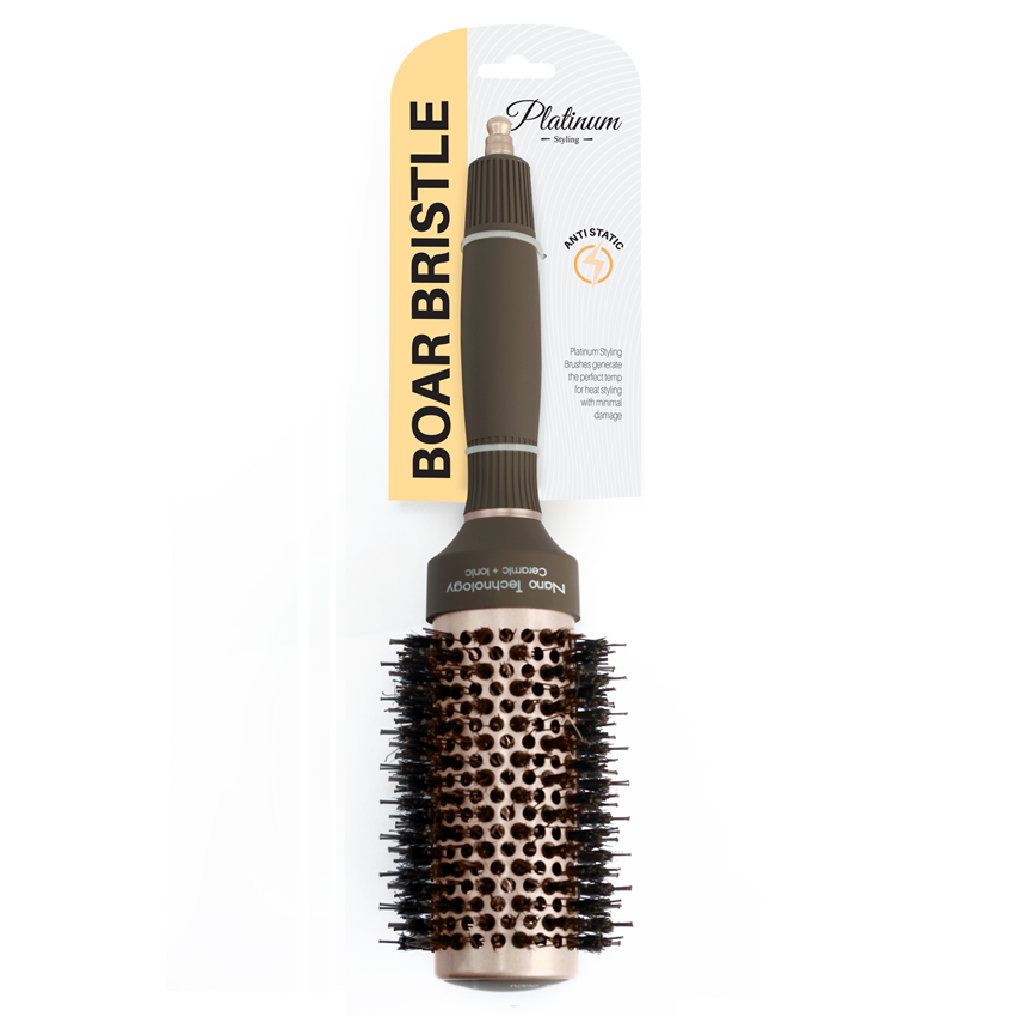 EZ Essentials Platinum Boar Round Brush - 43mm