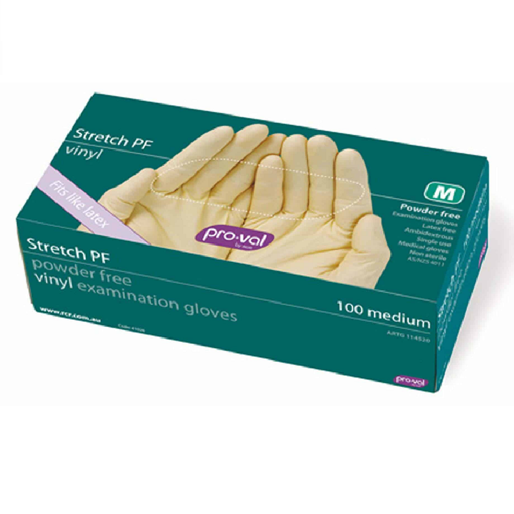 Stretch Vinyl Gloves - Powder Free