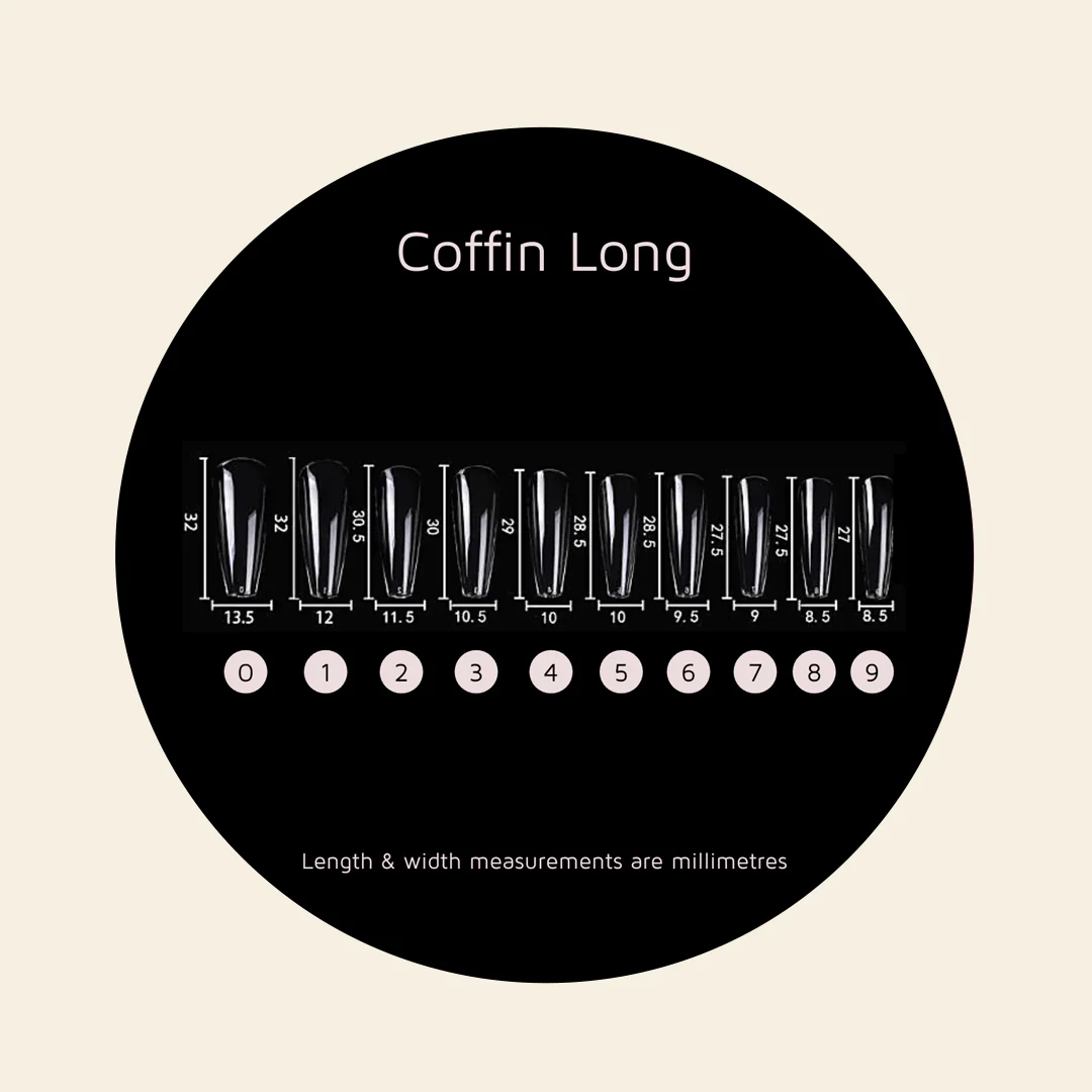 Mitty Full Cover Nail Tip - Coffin