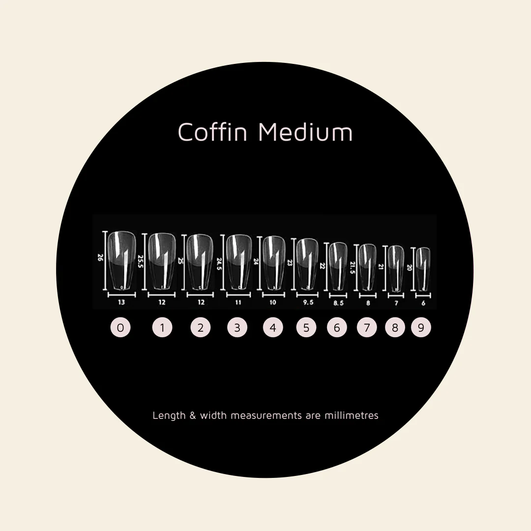 Mitty Full Cover Nail Tip - Coffin