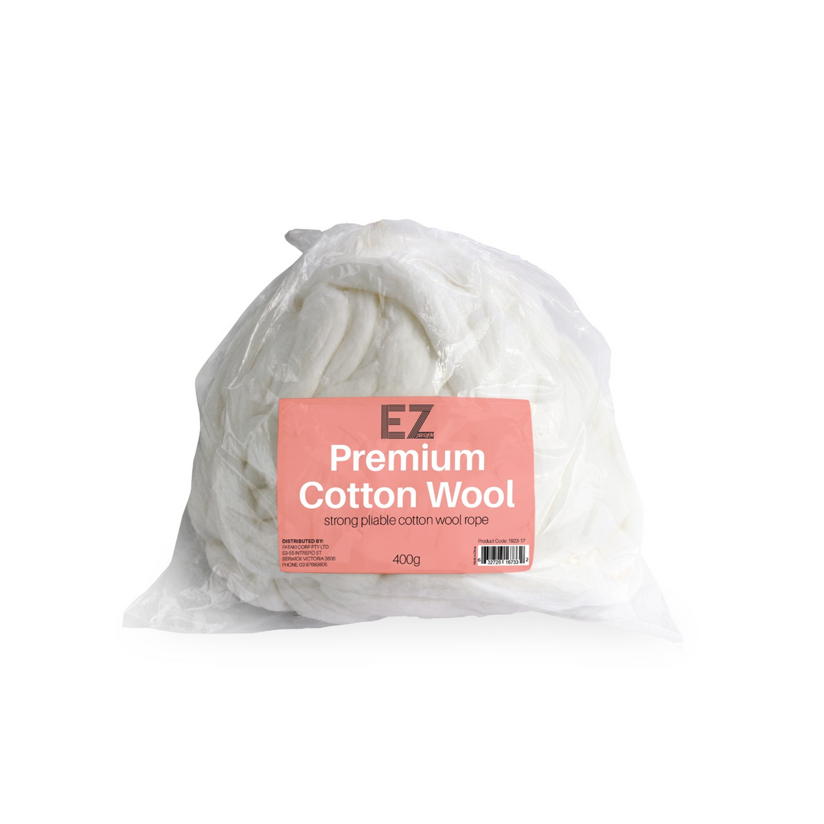 EZ Essentials Cotton Wool 400g Bag