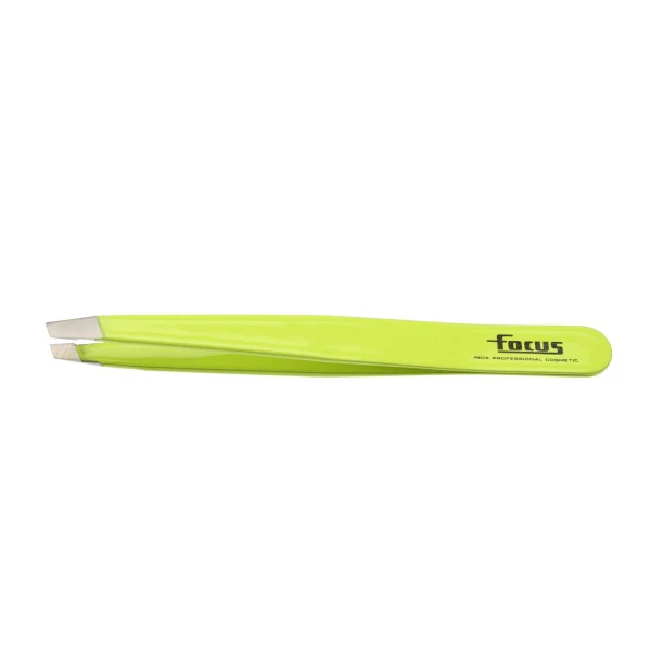 Tweezers Focus Slant - Fluro Yellow