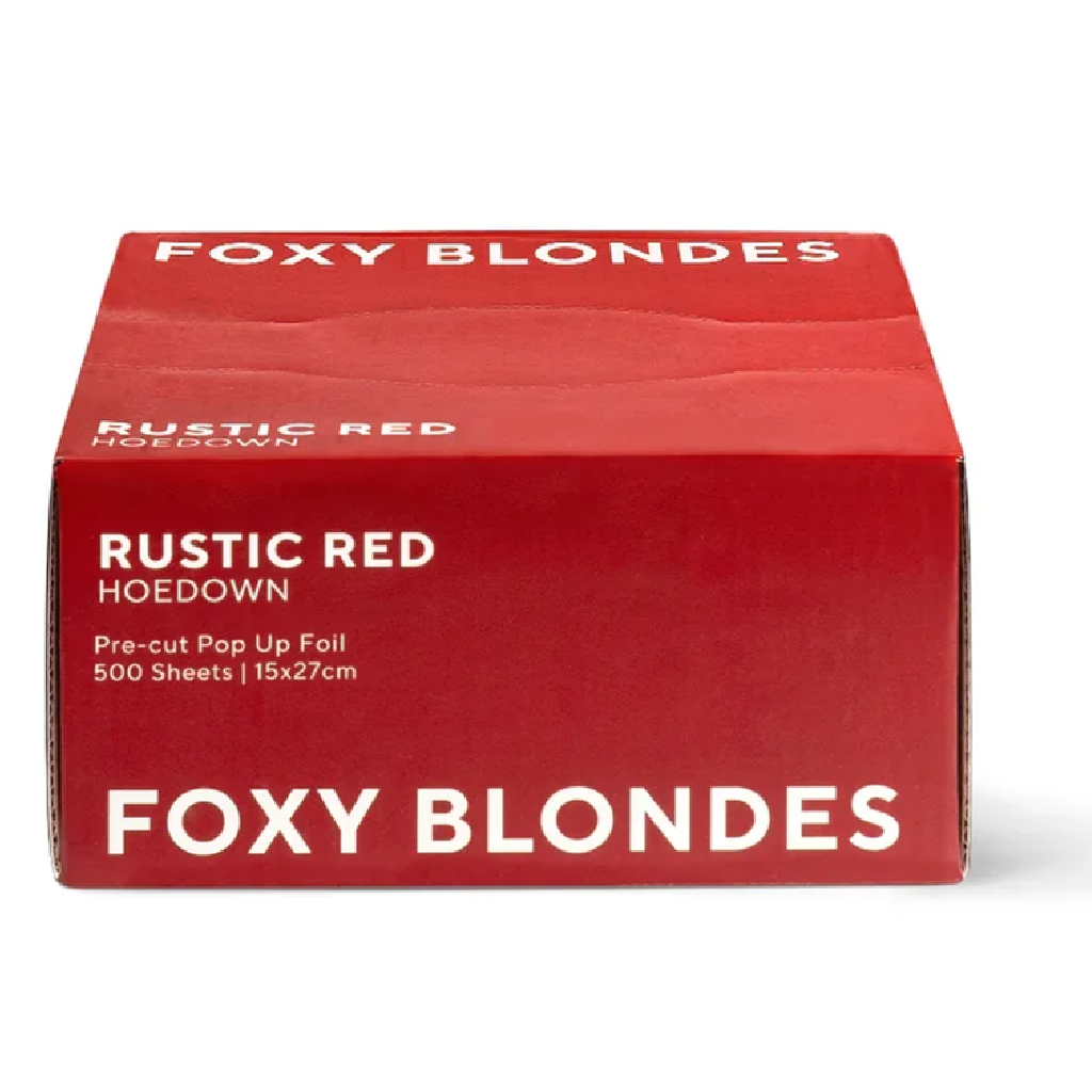 Foxy Blonde Foil Pop Up - Rustic Red 15cmx27cm