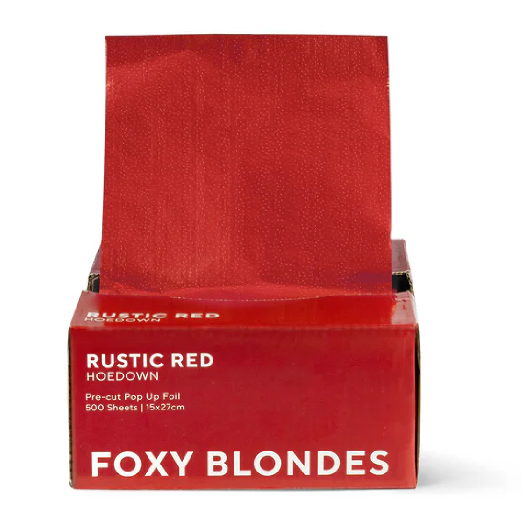Foxy Blonde Foil Pop Up - Rustic Red 15cmx27cm