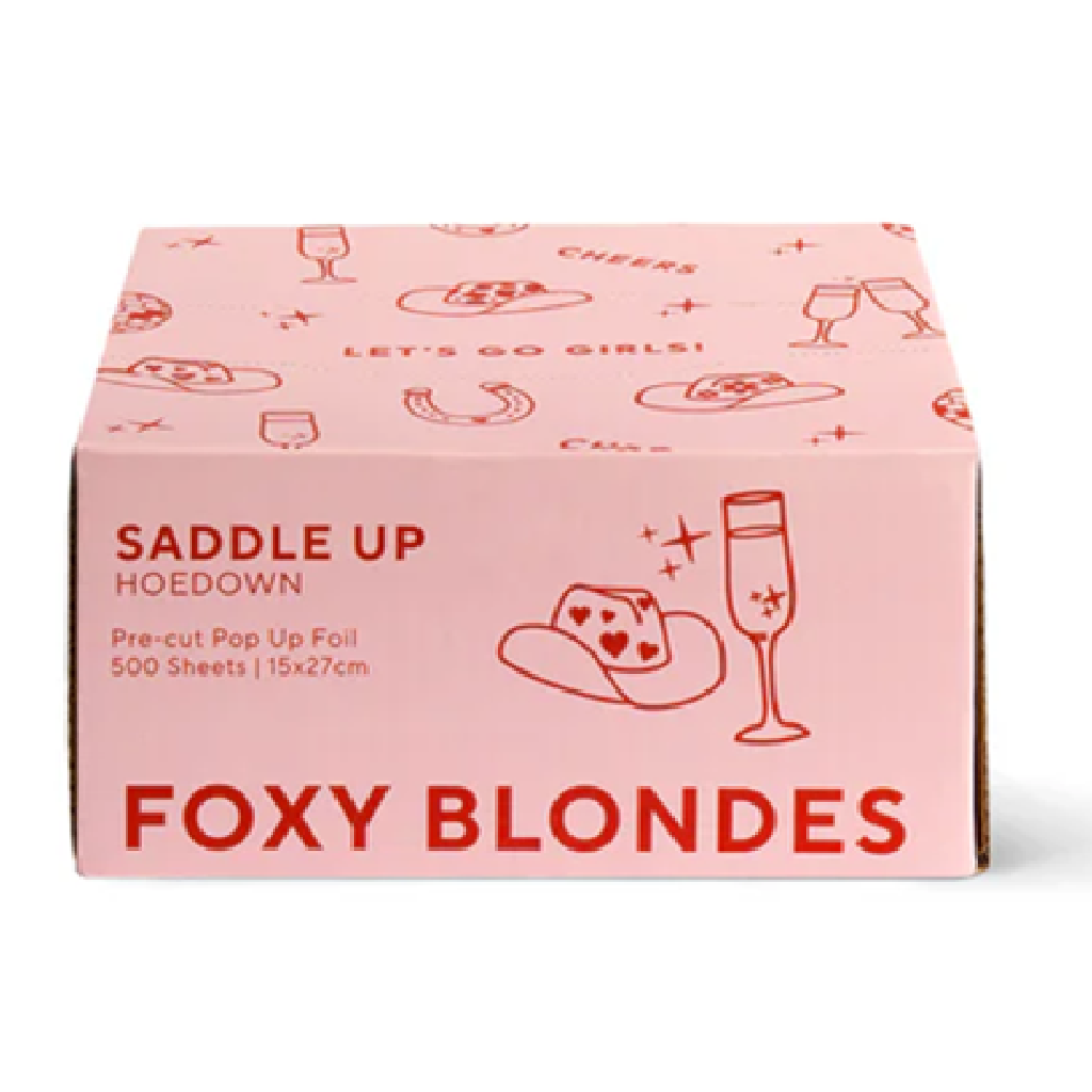 Foxy Blonde Foil Pop Up - Saddle Up 15x27cm
