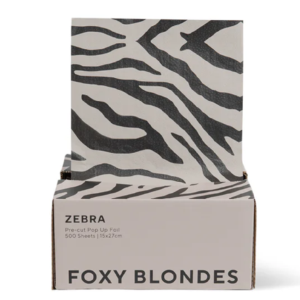 Foxy Blonde Foil Pop Up - Zebra 15cmx27cm