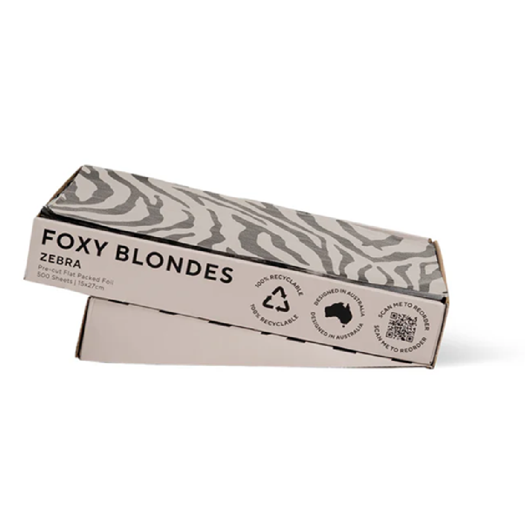 Foxy Blonde Foil Flat Box- Zebra 500Sheets