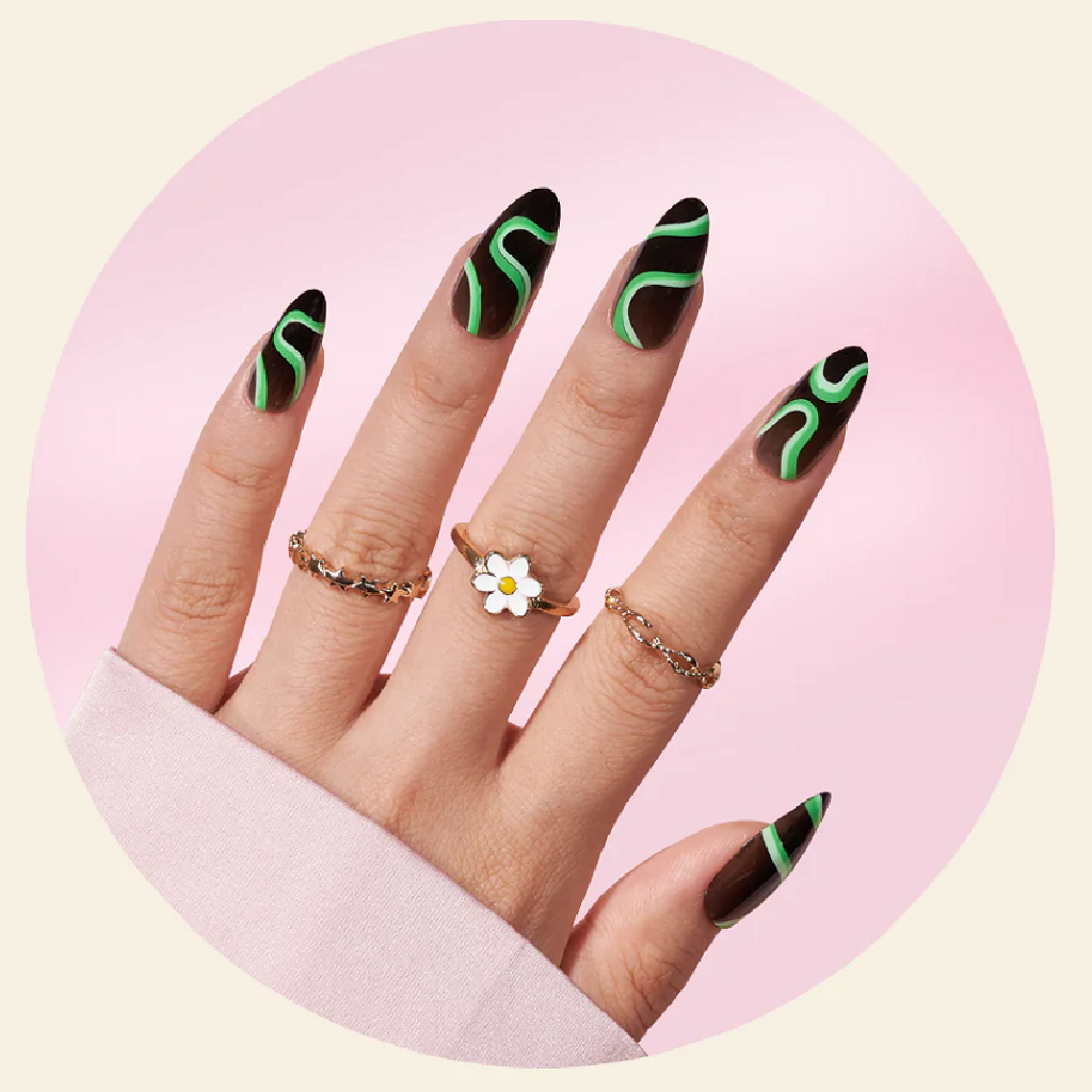 Mitty Soft Gel Press on Nails Green Razzle