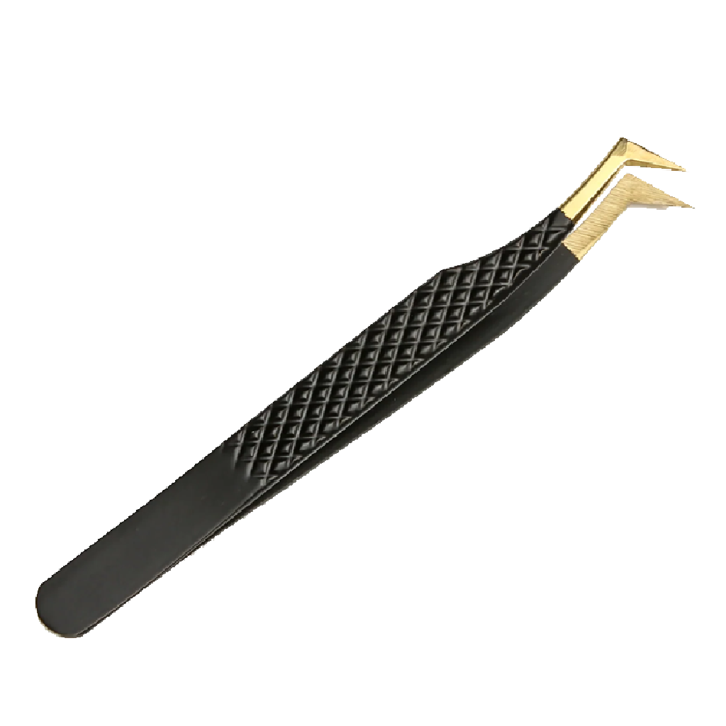 Lashmer 90 Degree Gold Volume Tweezer- Boot