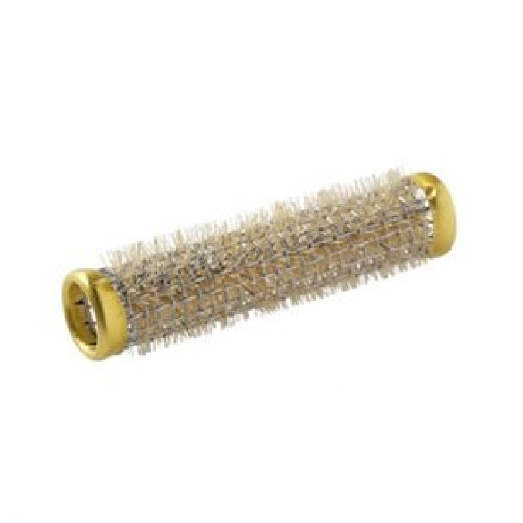 Metal Brush Rollers 12 pack - Gold 13mm