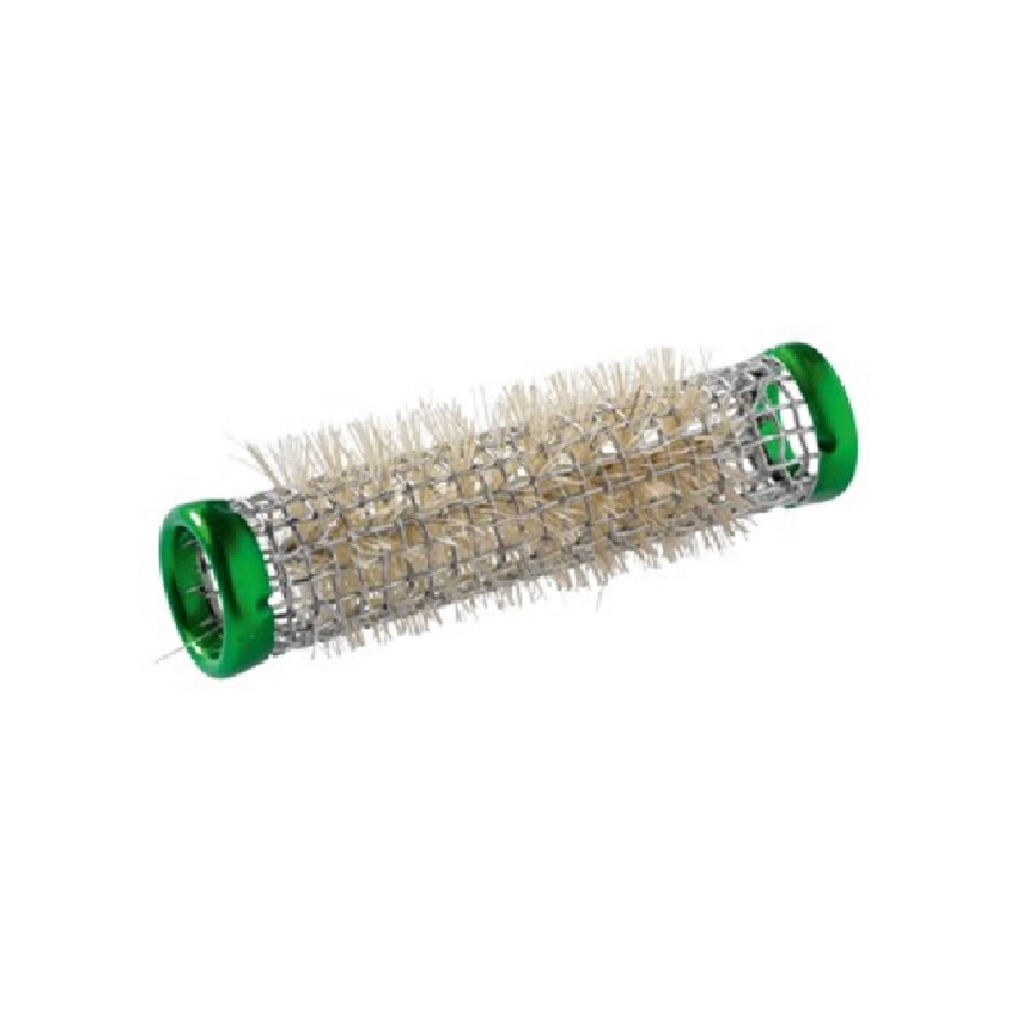 Metal Brush Rollers 12 pack - Green 15mm