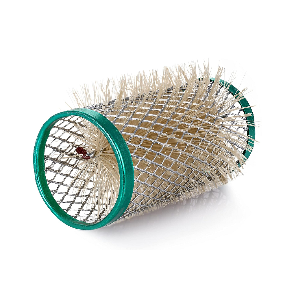 Metal Brush Rollers 12pack - Green 32mm