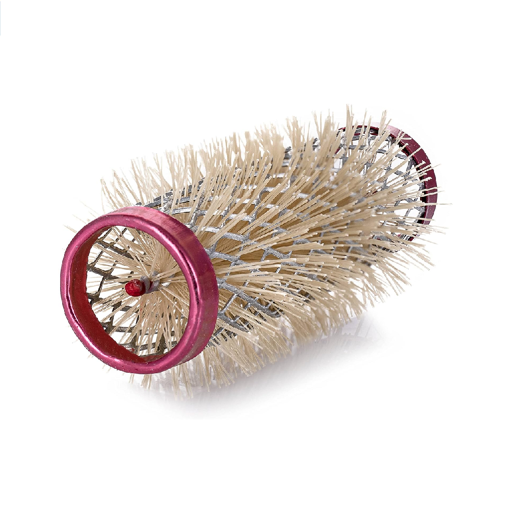 Metal Brush Rollers 12pack - Red 18mm