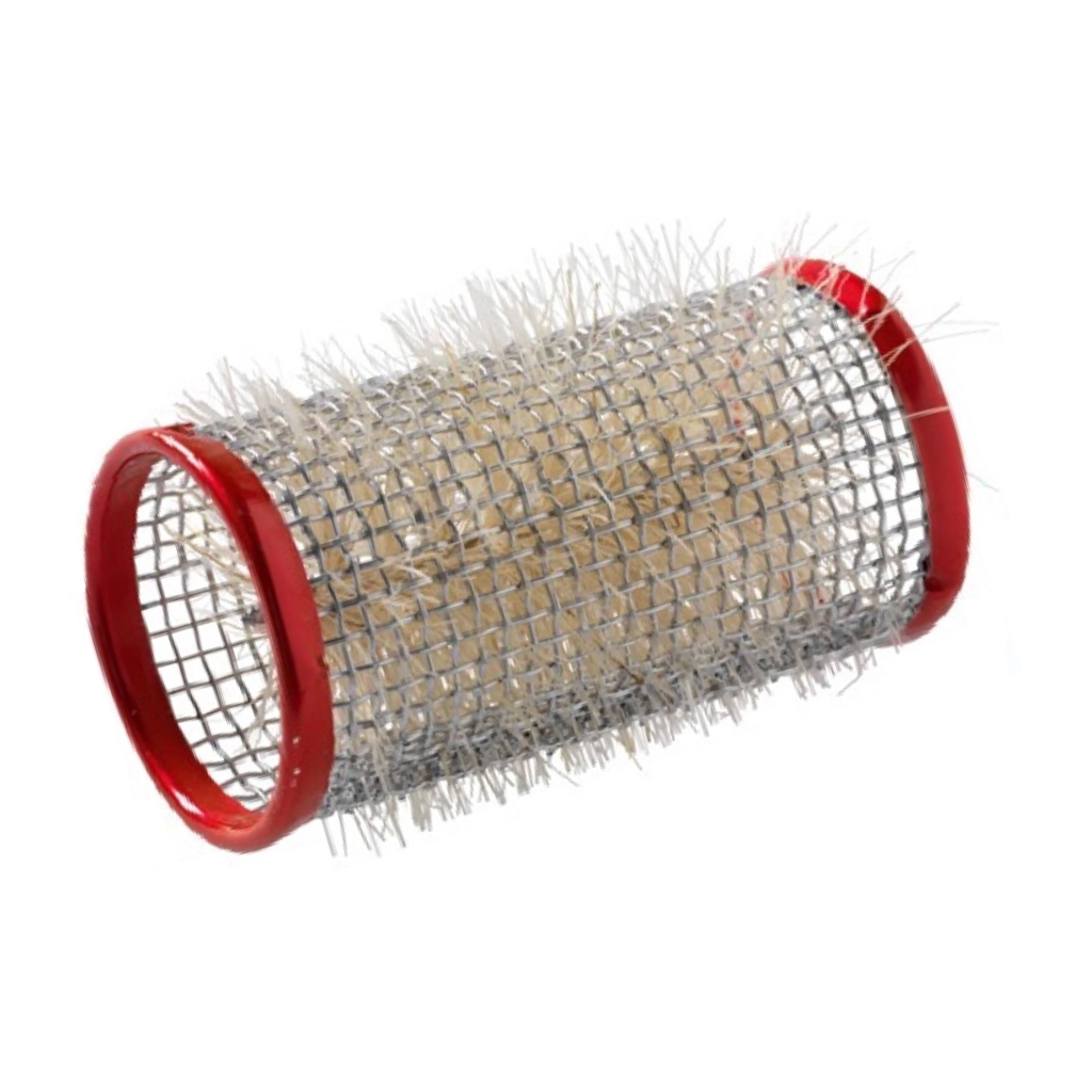 Metal Brush Rollers 12pack - Red 36mm