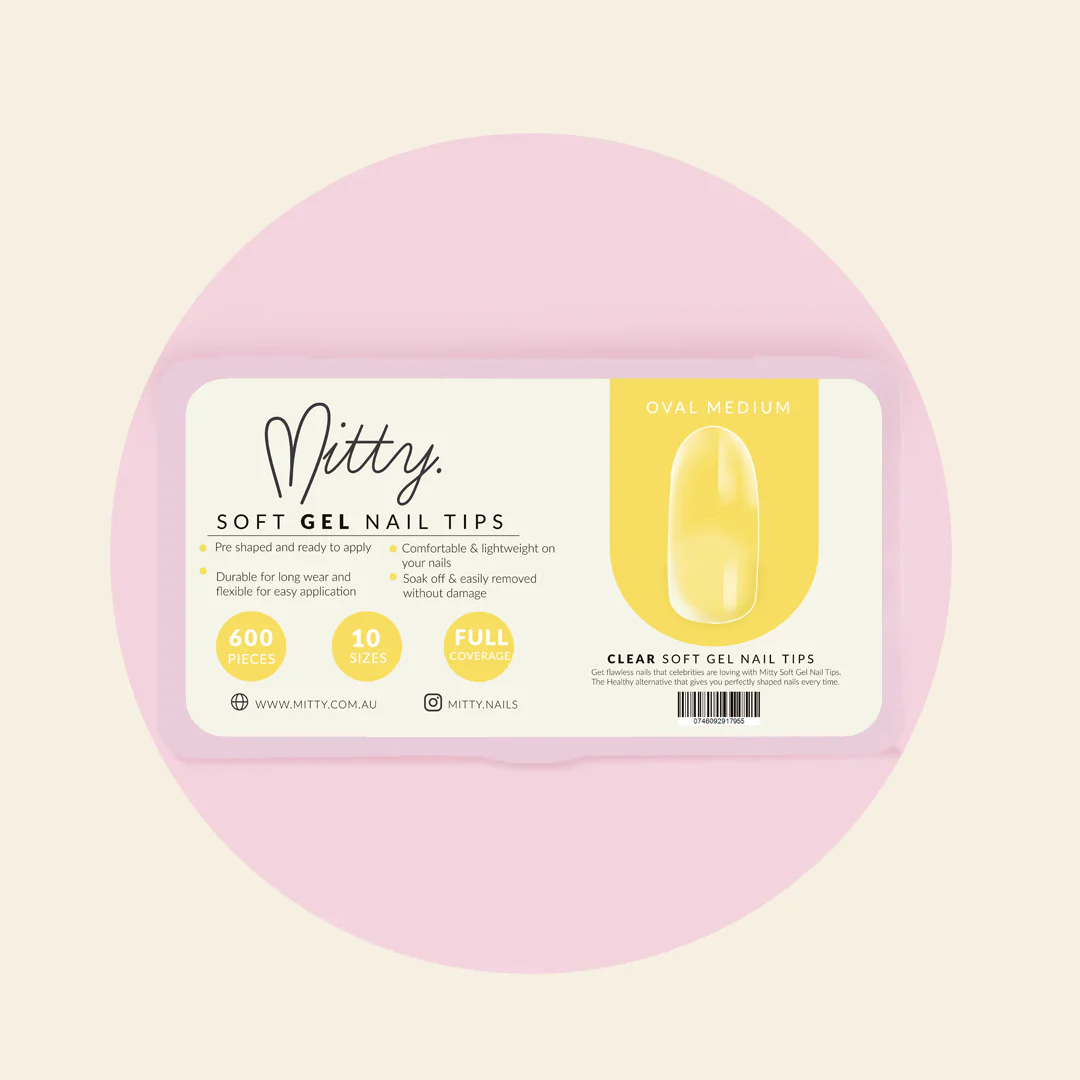Mitty Full Cover Nail Tip 600pc Oval - Medium