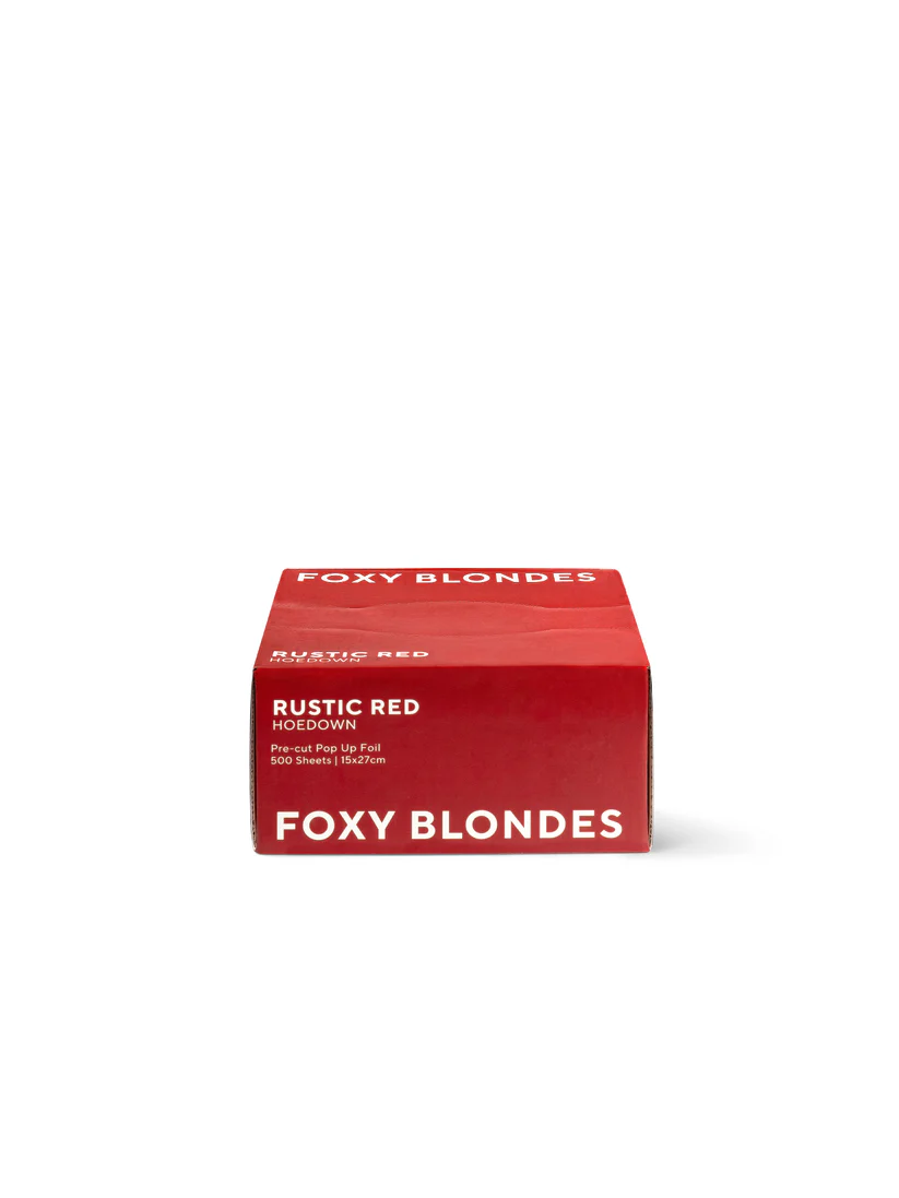 Foxy Blonde Foil Pop Up - Rustic Red 15cmx27cm