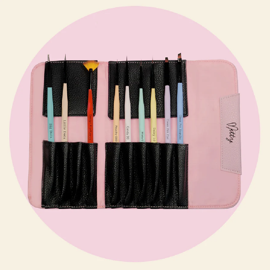 Mitty Nail Brush Kit Rainbow 8Pce