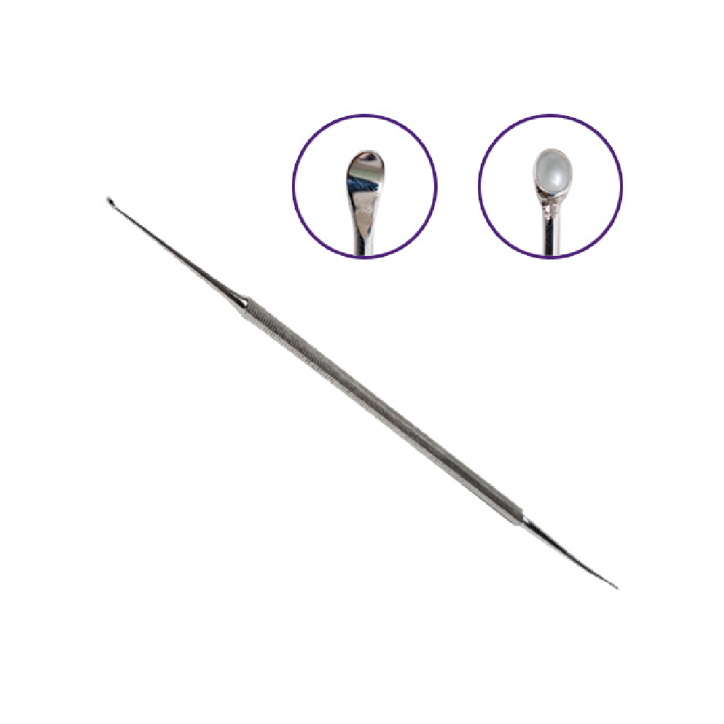 Cuticle Pusher Stainless Steel Sleek Curve