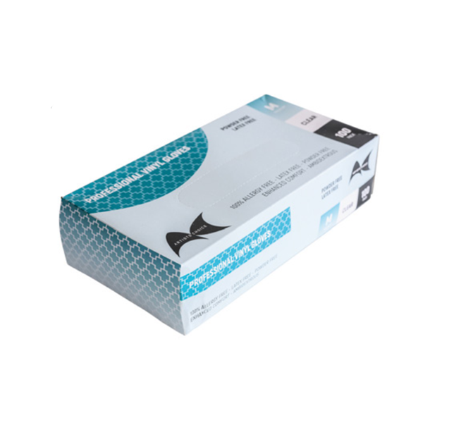 Clear Vinyl Artists Choice Gloves - Powder Free